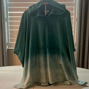 Garnet Hill Teal Ombre Hooded Tunic
